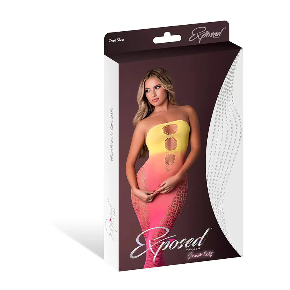 Lingerie - Dresses Yellow Lingerie Dress Gown Ombre Sunset O/S