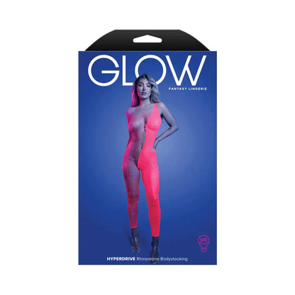 Lingerie - Body Stockings Fantasy Lingerie Glow Hyperdrive UV Reactive Rhinestone Bodystocking O/S