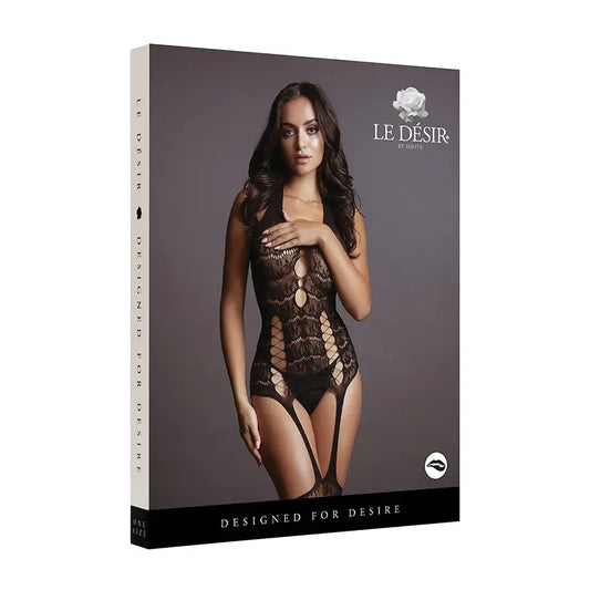 Lingerie - Body Stockings Le Desir Lace Suspender Bodystocking Black O/S