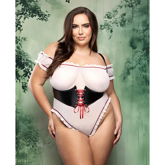Lingerie - Costumes Lingerie Costume Plus Size Red Riding Hood Sexy Costume 3-Piece Set 3XL/4XL