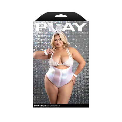Lingerie - Costumes Plus Lingerie Costume Bunny Hills 5-Piece Bunny Costume Set White XL/2XL
