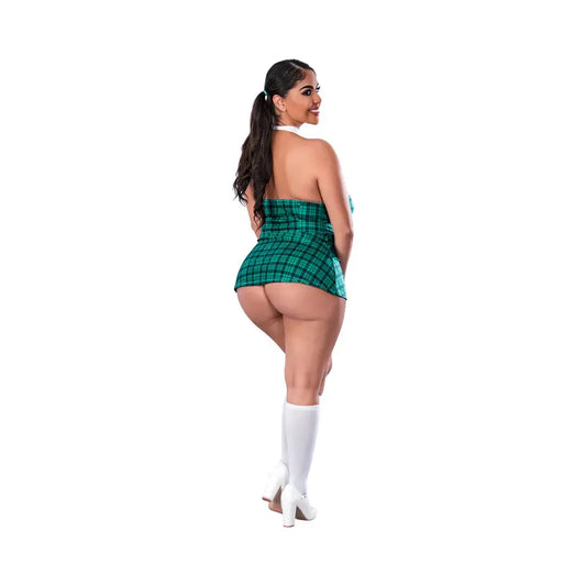 Lingerie - Costumes Plus School Girl Costume Homeroom Hottie Costume Teal Queen Size