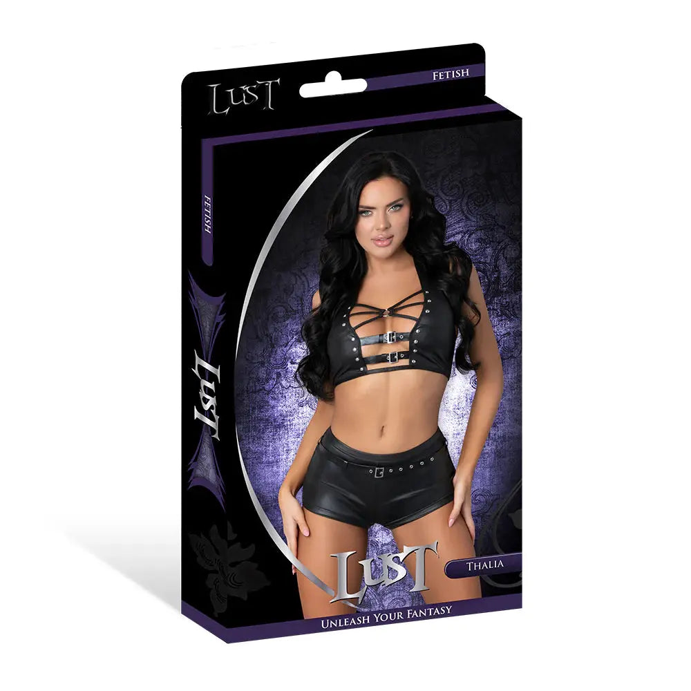 Lingerie - Fetish Wear Bondage Lingerie Lust Fetish Thalia Black L/XL