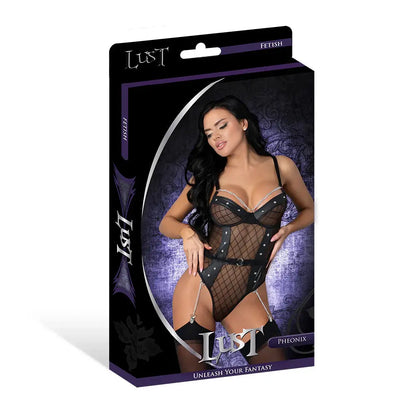 Lingerie - Fetish Wear Lust Fetish Double Crossed Phoenix Black L/XL