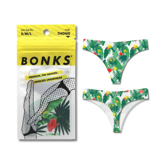 Lingerie - Panties Thongs Boy Shorts Bonks Tropic Like It's Hot Seamless Thong O/S