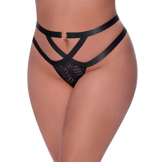 Lingerie - Panties Thongs Boy Shorts Magic Silk Rude Awakening Cheeky Panty Black Queen Size