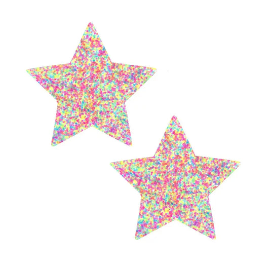 Lingerie - Pasties and Tassels Neva Nude Pastie Star Sprankles Neon UV