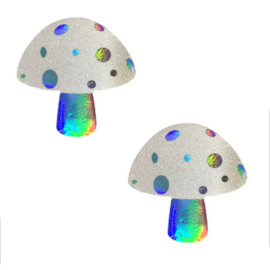 Lingerie - Pasties and Tassels Neva Nude Pasty Mushroom Holograhic