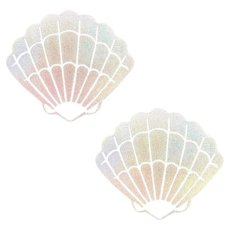 Lingerie - Pasties and Tassels Neva Nude Pasty Shell Holographic