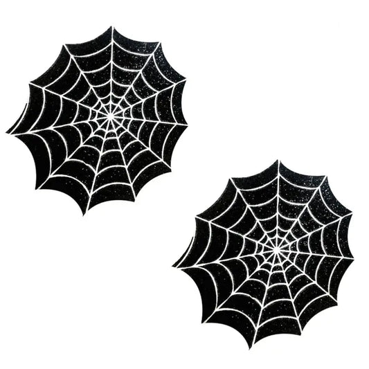 Lingerie - Pasties and Tassels Neva Nude Pasty Spider Web