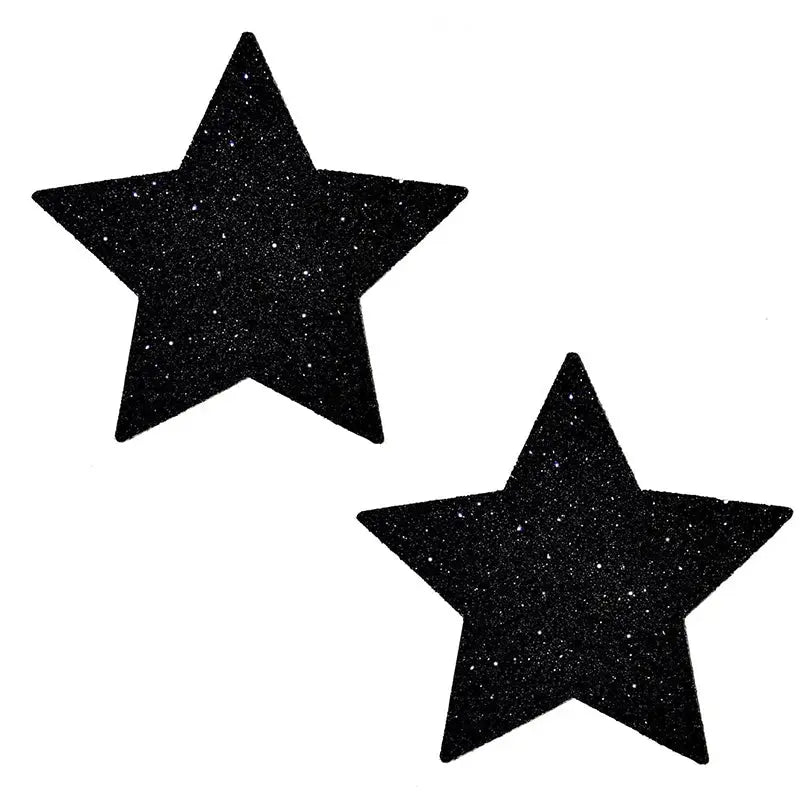 Lingerie - Pasties and Tassels Neva Nude Pasty Star Glitter Black