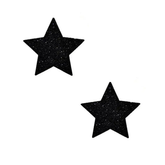 Lingerie - Pasties and Tassels Neva Nude Pasty Starry Night Glitter Malice Black Set of 6
