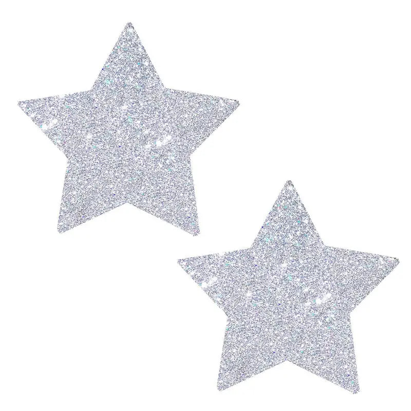Lingerie - Pasties and Tassels Neva Nude Pasty Starry Nights Silver Glitter