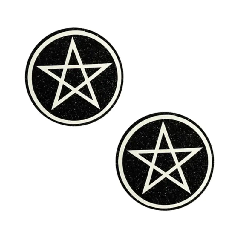 Lingerie - Pasties and Tassels Neva Nude Pasty Wicca Black Glitter