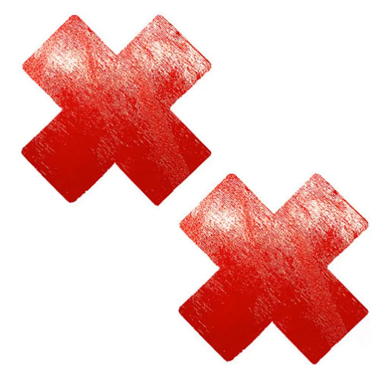 Lingerie - Pasties and Tassels Neva Nude Pasty X Factor Wet Vinyl Red