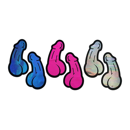 Lingerie - Pasties and Tassels Pastease A Bag of Dicks: 3-Pack of Penis Pasties for Nipples & Skin
