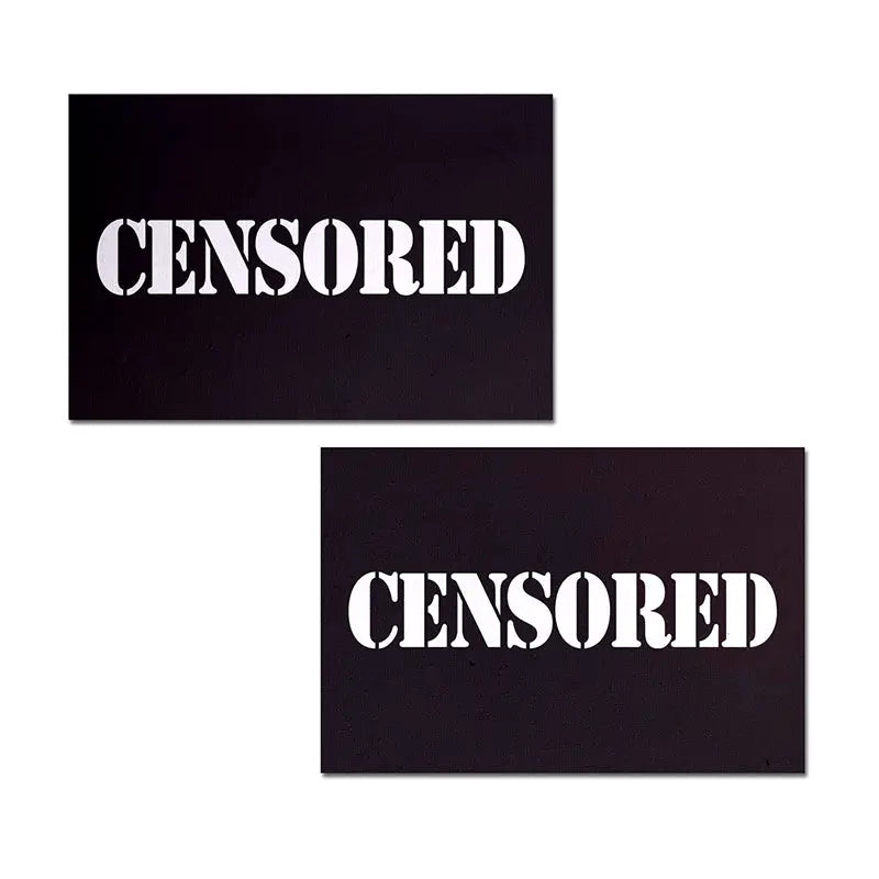 Lingerie - Pasties and Tassels Pastease Censored: Black Censor Bars Nipple Pasties