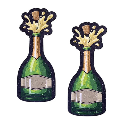 Lingerie - Pasties and Tassels Pastease Champagne Bottle Sparkling Nipple Pasties Erupting Bubbly