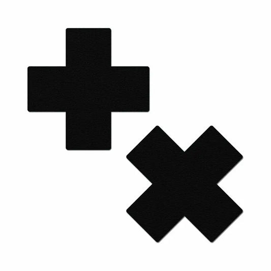 Lingerie - Pasties and Tassels Pastease Crosses Pasties Black