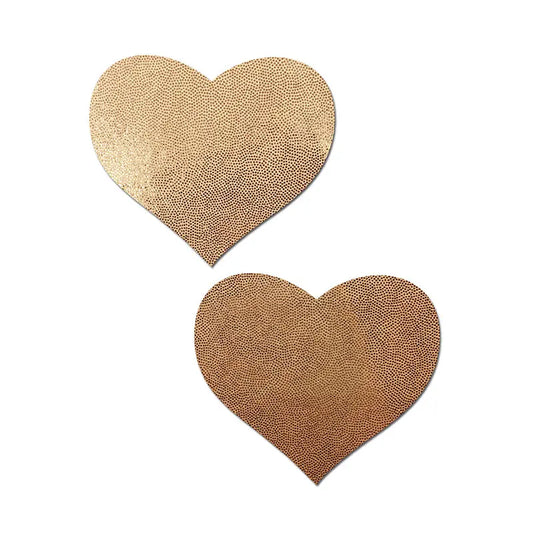 Lingerie - Pasties and Tassels Pastease Love: Liquid Rose Gold Heart Nipple Pasties