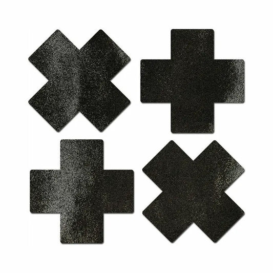 Lingerie - Pasties and Tassels Pastease Petites Crosses Pasties Black