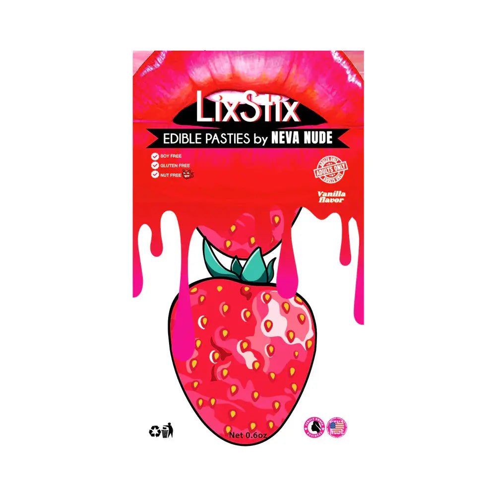 Lingerie - Pasties and Tassels Sinfully Sweet Strawberry Edible Nipple Pasties