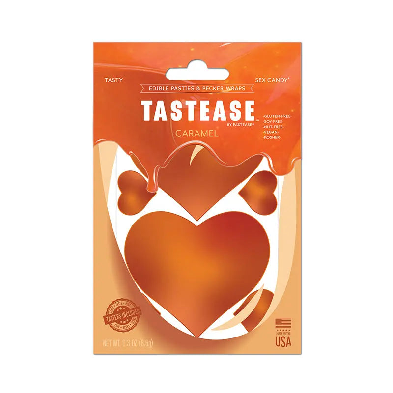 Lingerie - Pasties and Tassels Tastease by Pastease Caramel Candy Edible Pasties & Pecker Wraps